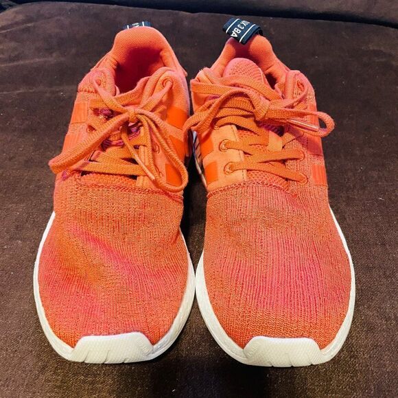 adidas NMD R1 Boost Mens Performance Running Sneakers White  Excellent Condition Adidas Persimon Orange White NMD Womens 9 Mens 8 41 2/3 EUR